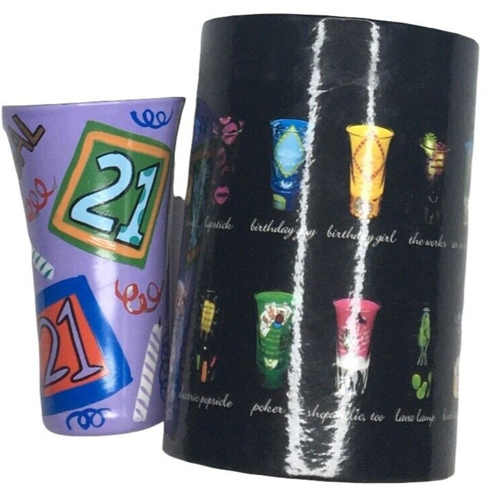 Lolita Hand-Painted 21st Birthday Shot Glass + Gift Box 2 Oz Party Shot Recipes